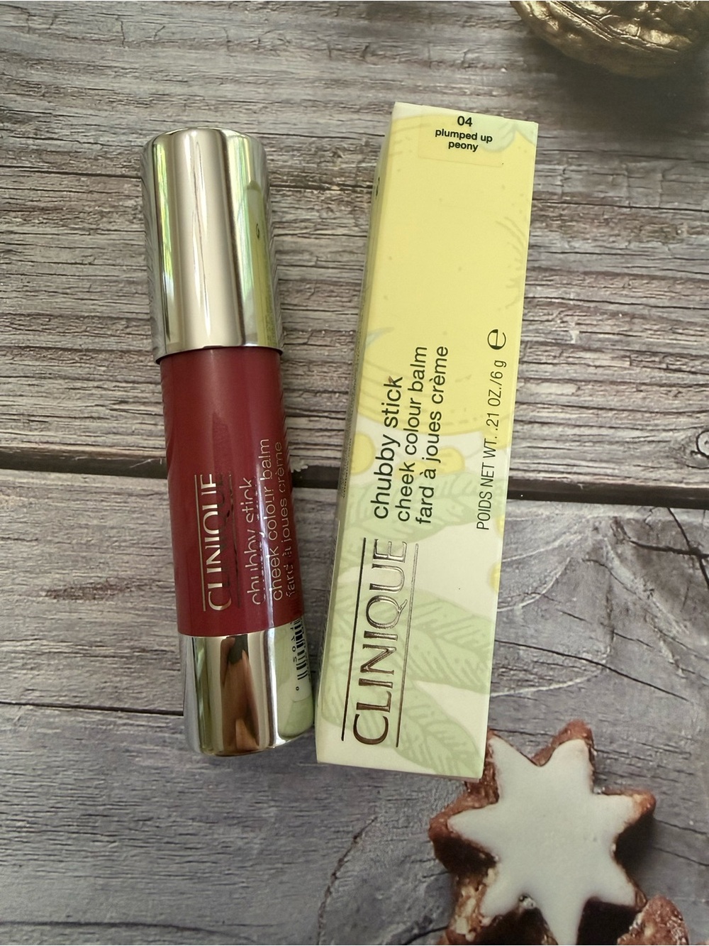 CLINIQUE Chubby Stick Cheek Color Balm 04 Plumped up Peony 0.21 oz/6g~Full Size
